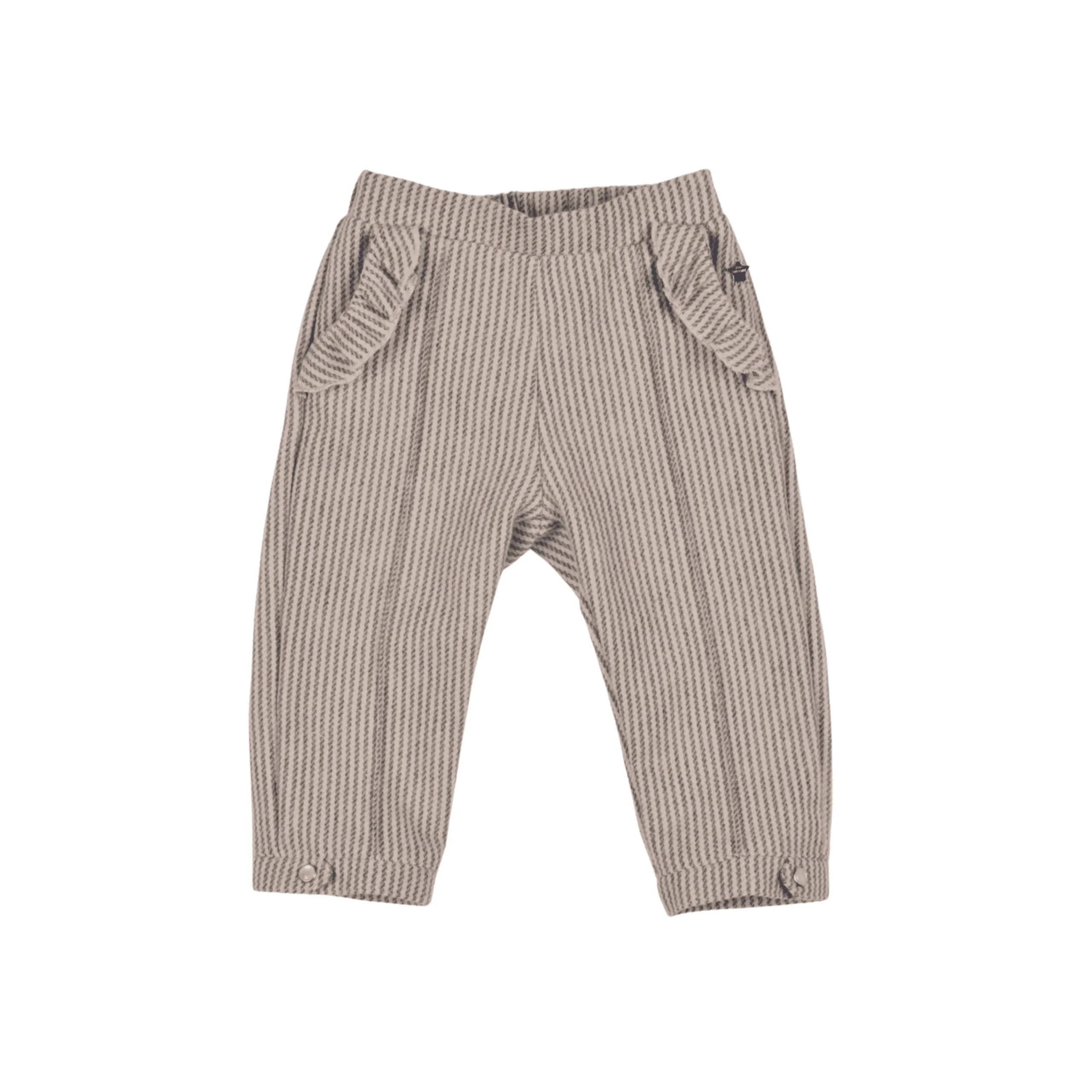 CHLOE | Girls Pink & Grey Flannel Trousers – Image 2