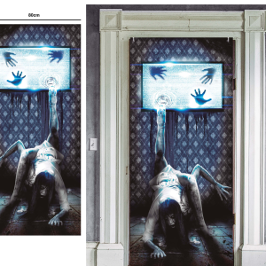 Décoration de porte TV Effrayante