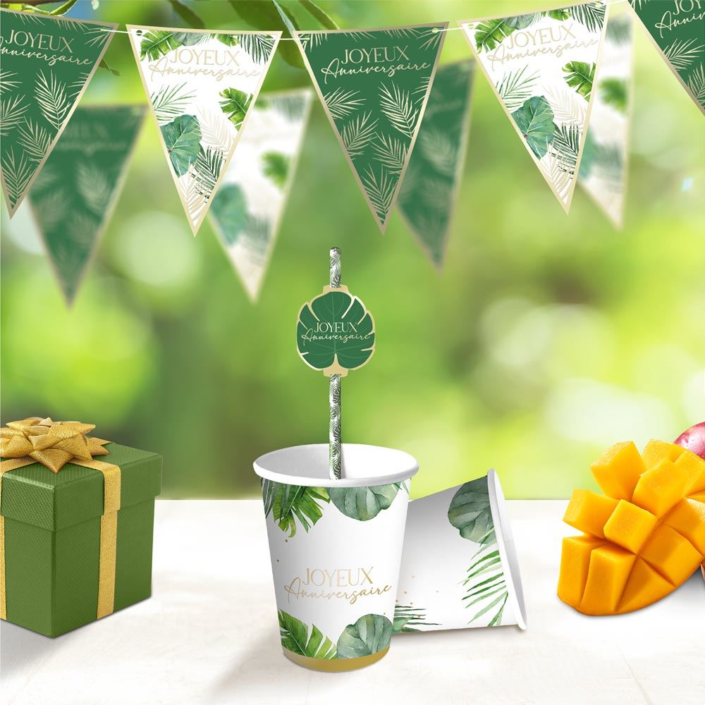 GUIRLANDE FANIONS ANNIVERSAIRE TROPICAL – Image 3