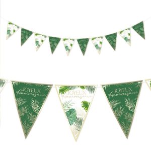 GUIRLANDE FANIONS ANNIVERSAIRE TROPICAL