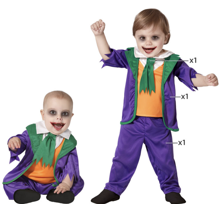 DEGUISEMENT BEBE CLOWN VIOLET – Image 2
