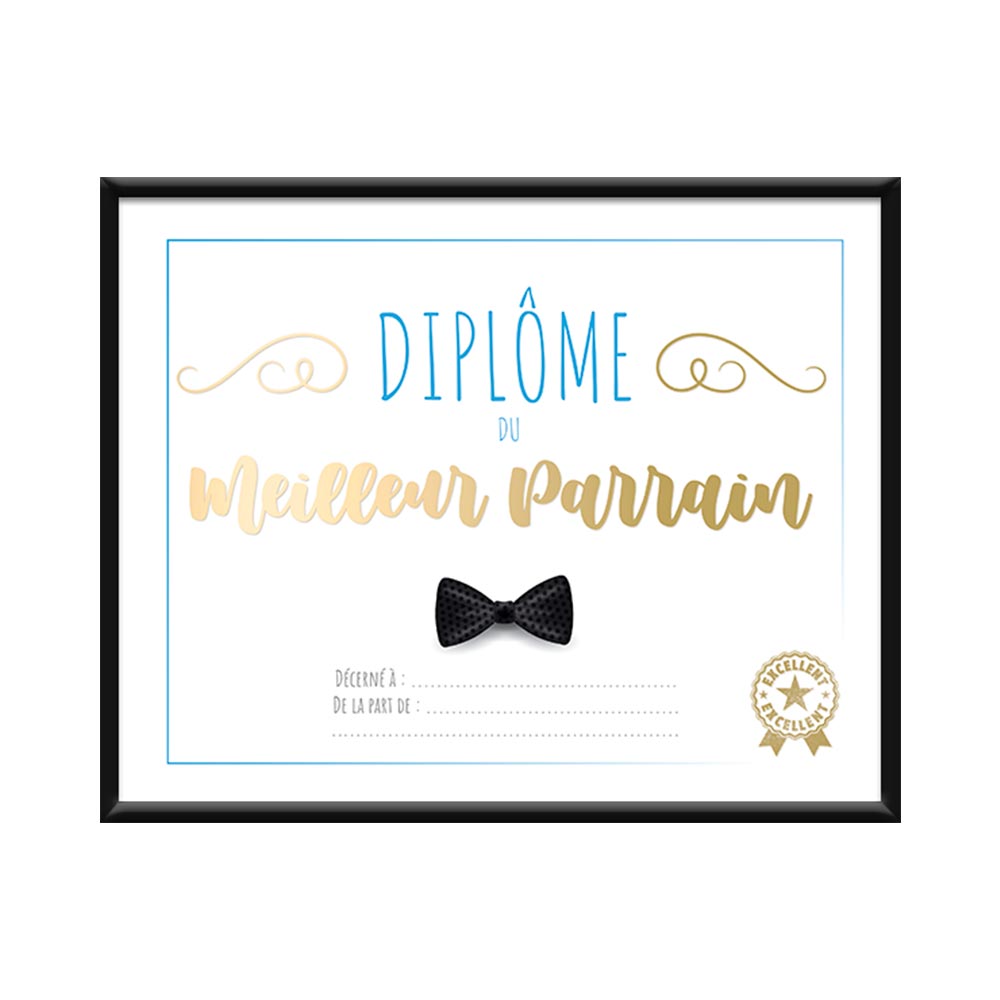 Diplôme officiel du meilleur Parrain