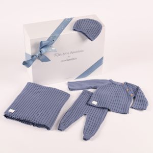 MAILLE LOVE | Boys Dusty Blue Knit Gift Set (4)