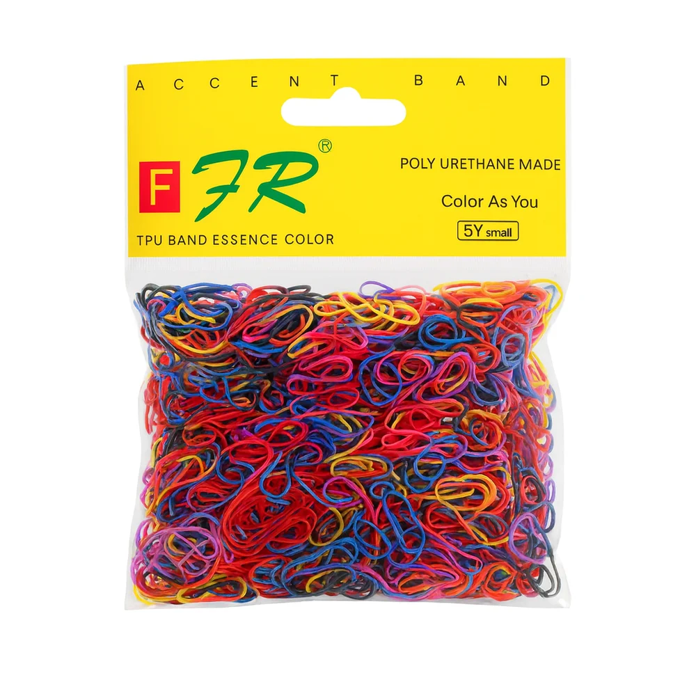 Élastiques colorés à pois pour cheveux 1000 pcs