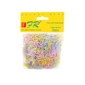 Élastiques colorés pastel à pois pour cheveux 1000 pièces