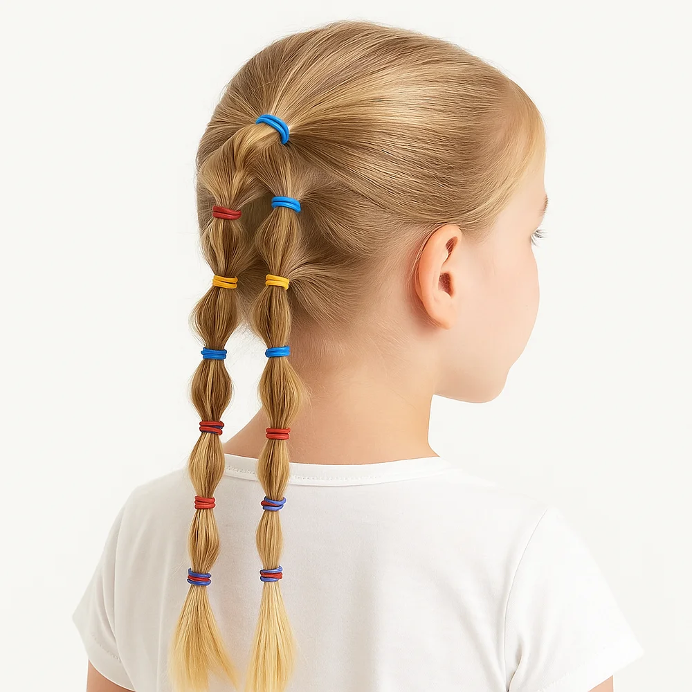 Élastiques multicolores pour cheveux 1000 pcs – Image 3