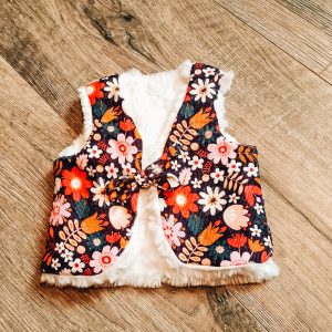 Gilet moumoute Bébé sans manche Réversible | Personnalisable