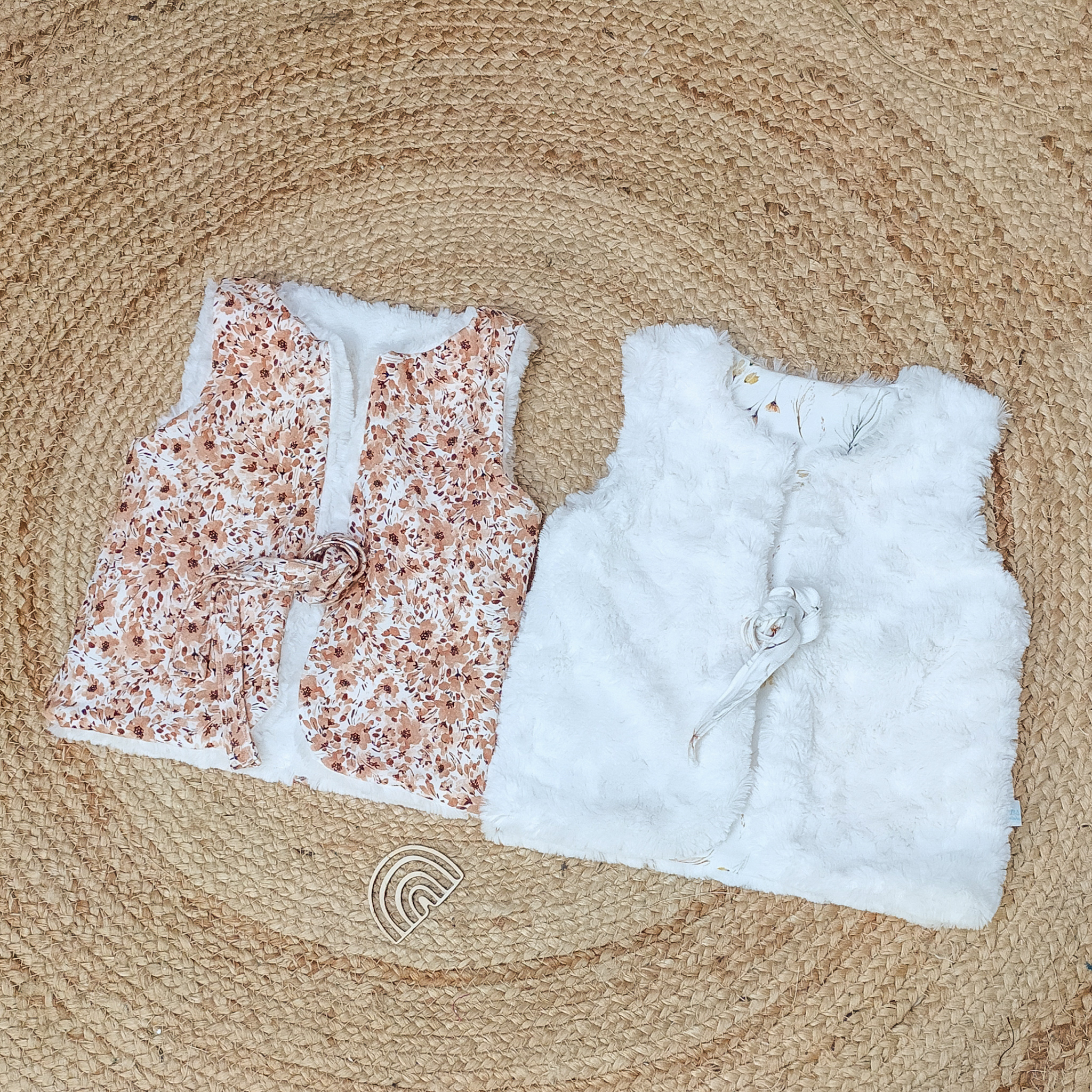 Gilet moumoute Bébé sans manche Réversible | Personnalisable – Image 3