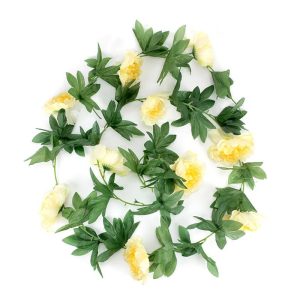 Guirlande de fleurs Pivoines jaunes