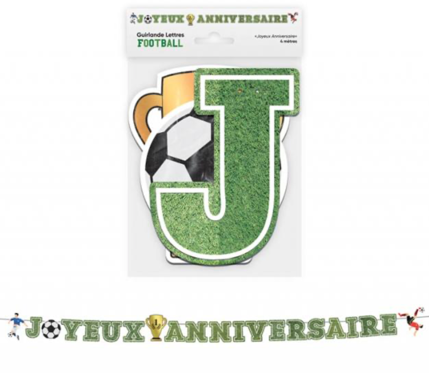 Guirlande lettres anniversaire football – Image 2