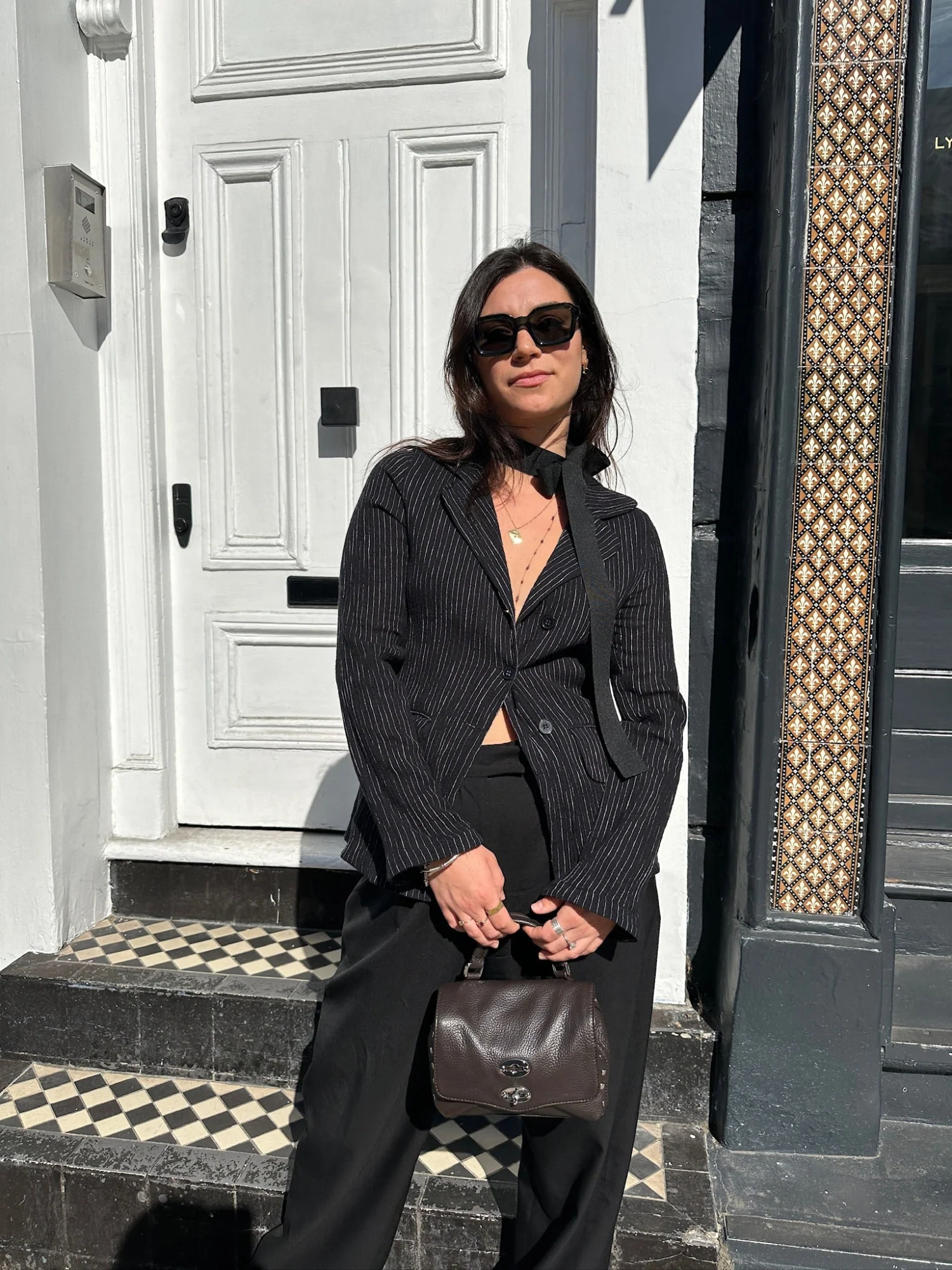 VESTE TAILLEUR V498 - NOIR/BLANC – Image 5