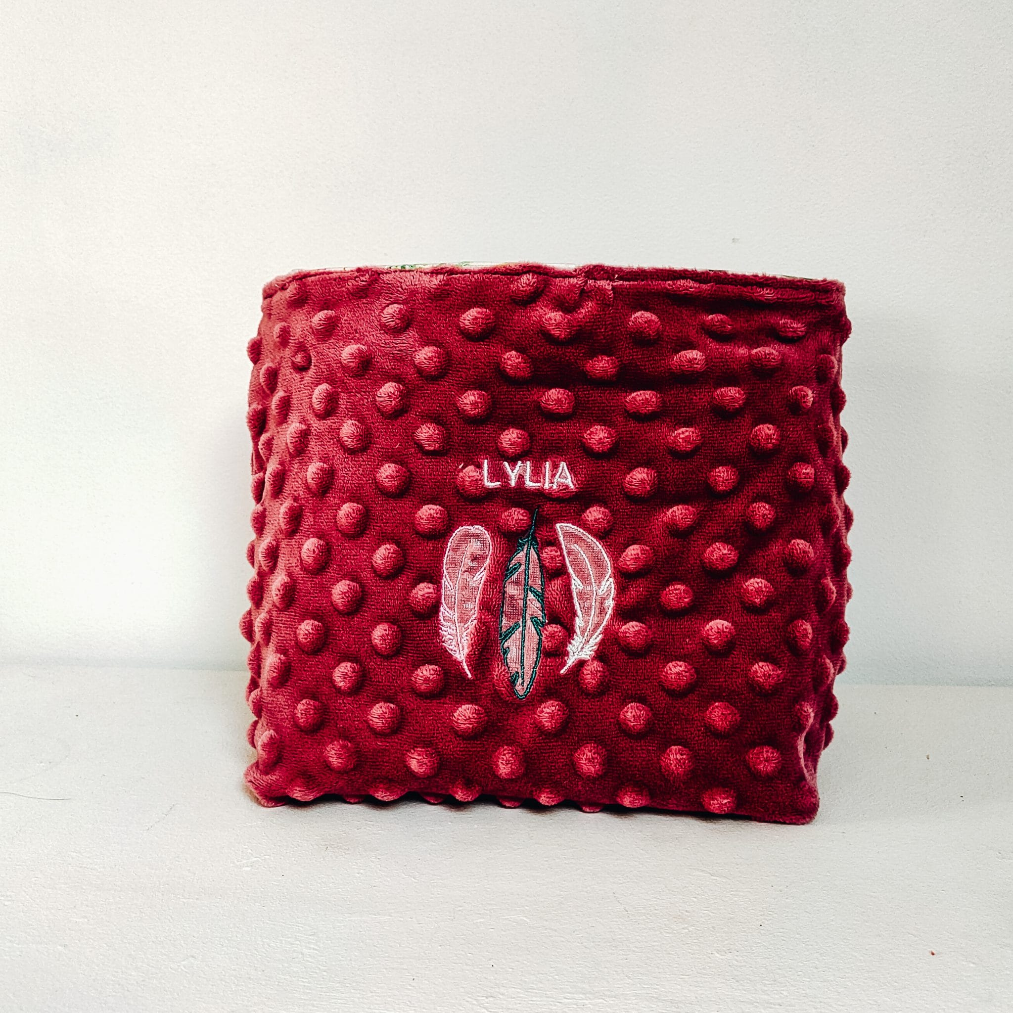 Panier de rangement bébé Personnalisé – Modèle Minkee à pois – Image 5