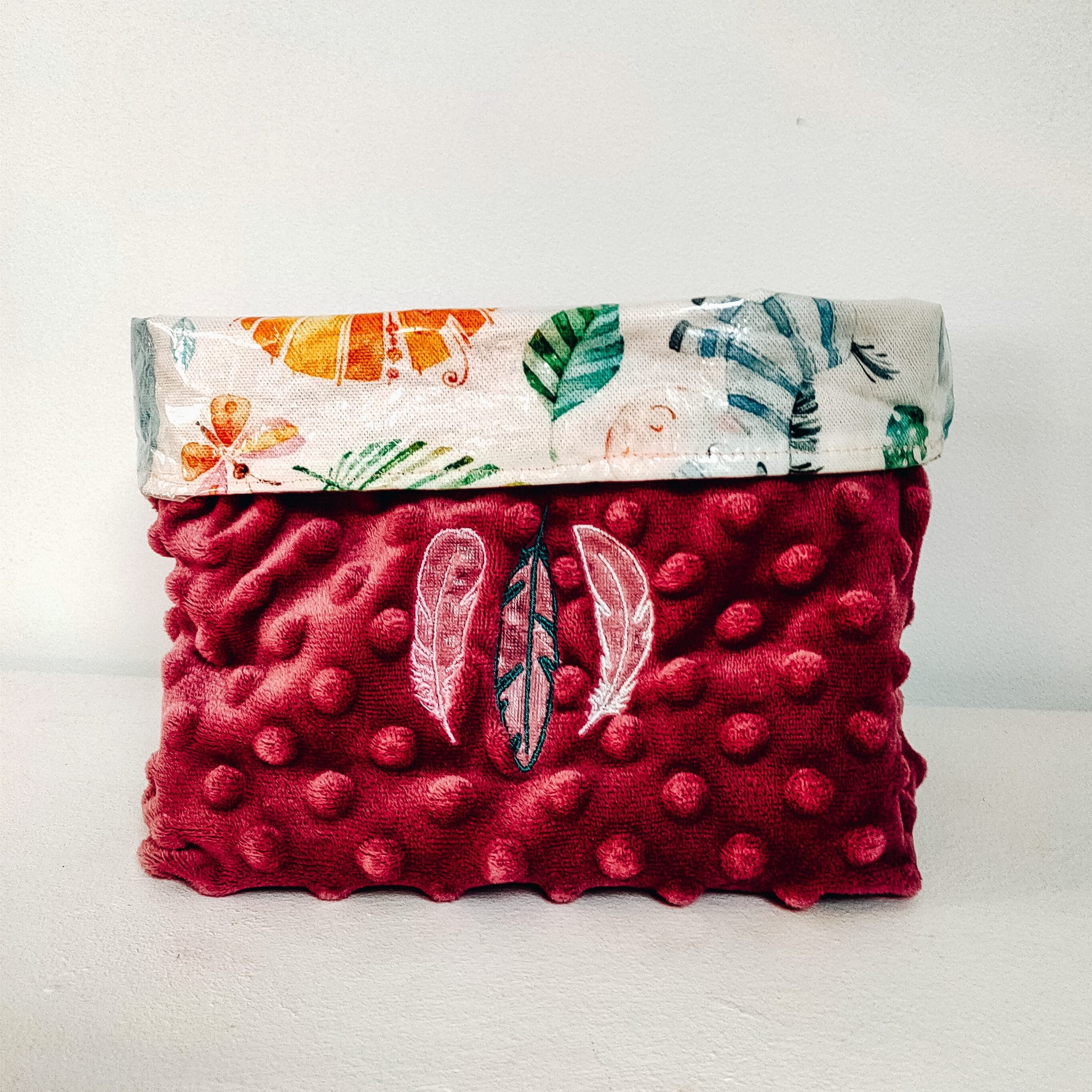 Panier de rangement bébé Personnalisé – Modèle Minkee à pois – Image 3