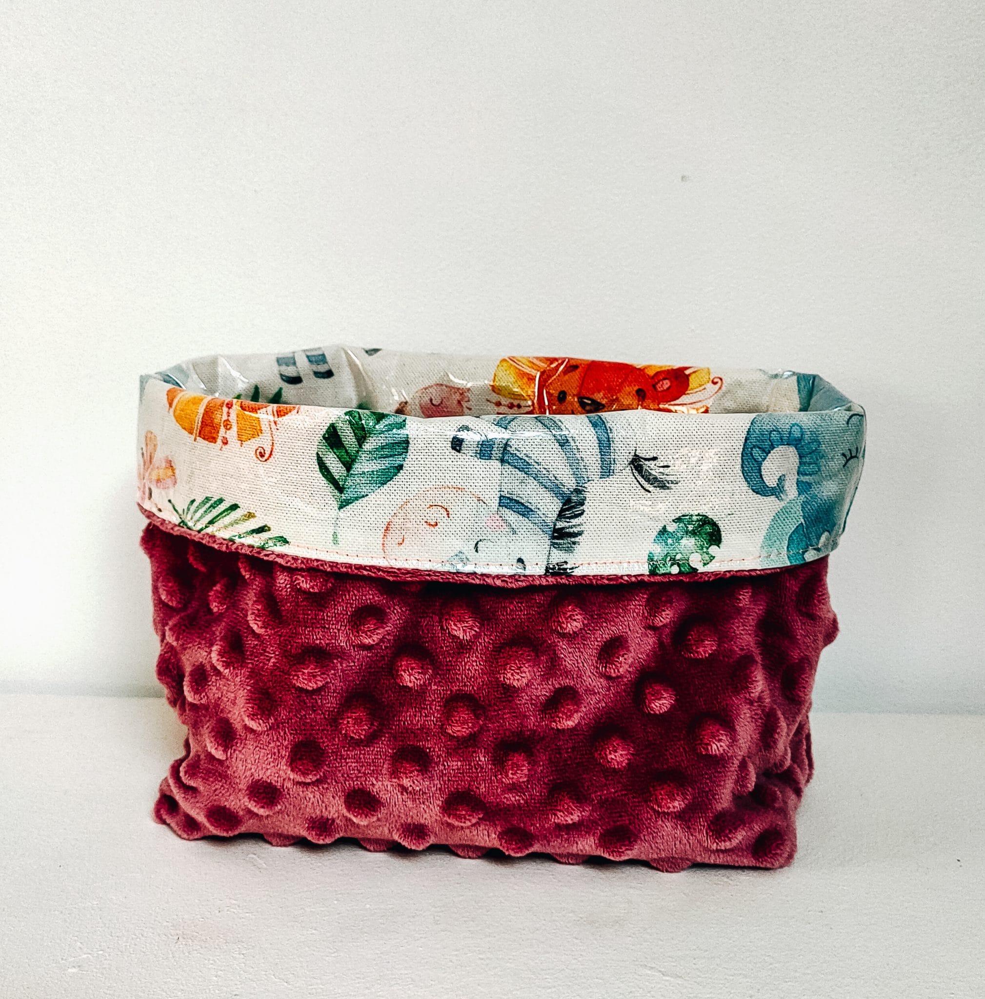 Panier de rangement bébé Personnalisé – Modèle Minkee à pois – Image 4
