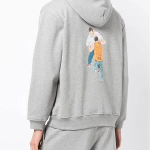 PULL À CAPUCHE ZIPPÉ BOXER - GRIS