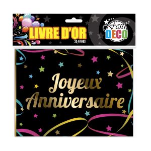 LIVRE D’OR ANNIVERSAIRE MULTICOLOR