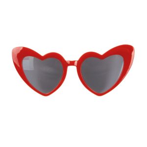 Lunettes coeur rouge