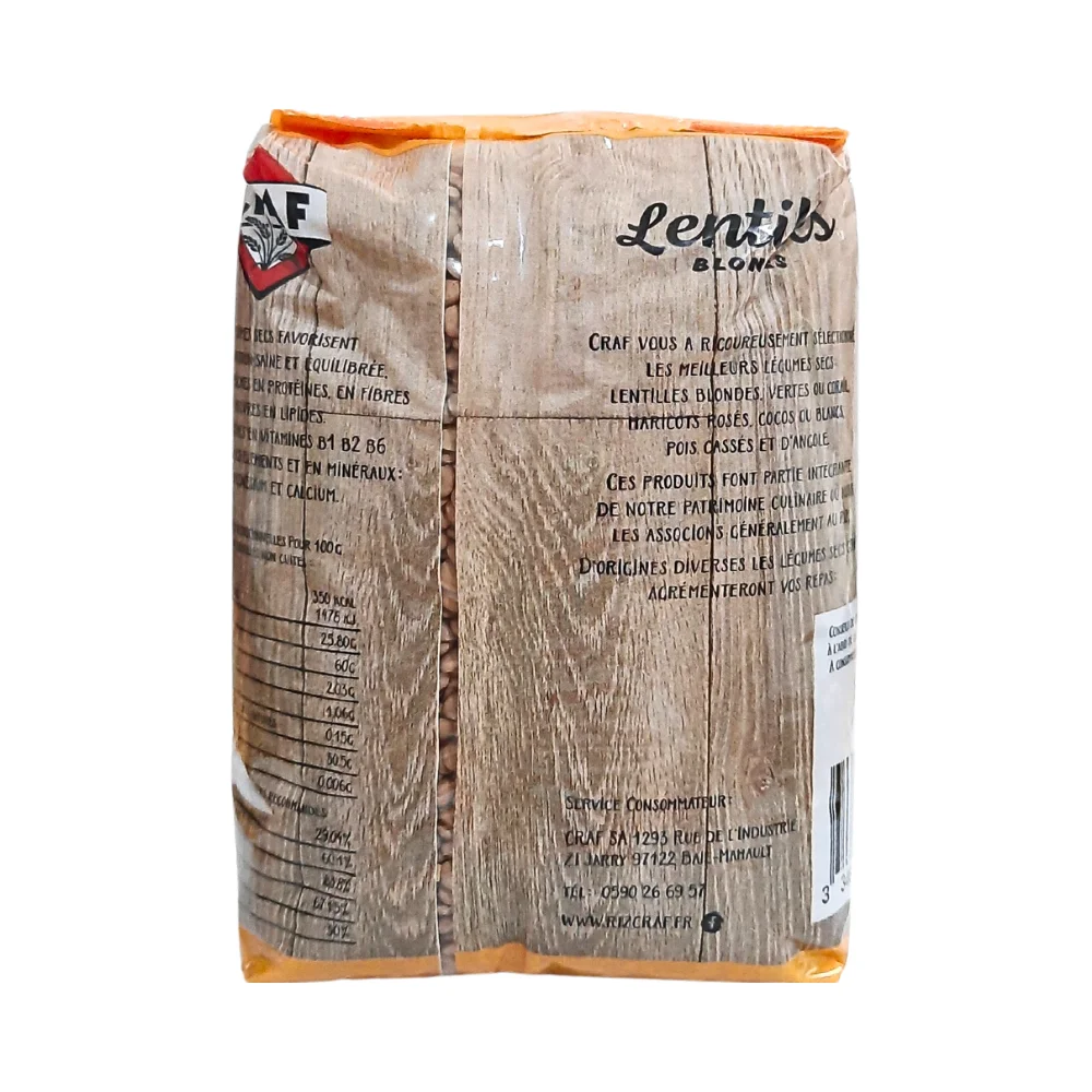 Lentilles blondes CRAF 500g – Image 4