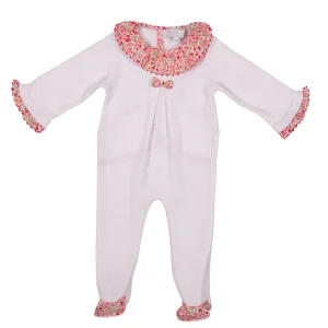 LILI ROSE | Girls White Pointelle Cotton All-in-One
