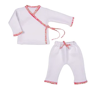 LILI ROSE | Girls White Quilted Cotton Wrap Set