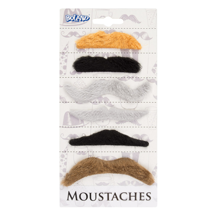 6 Moustaches couleurs assortis – Image 2