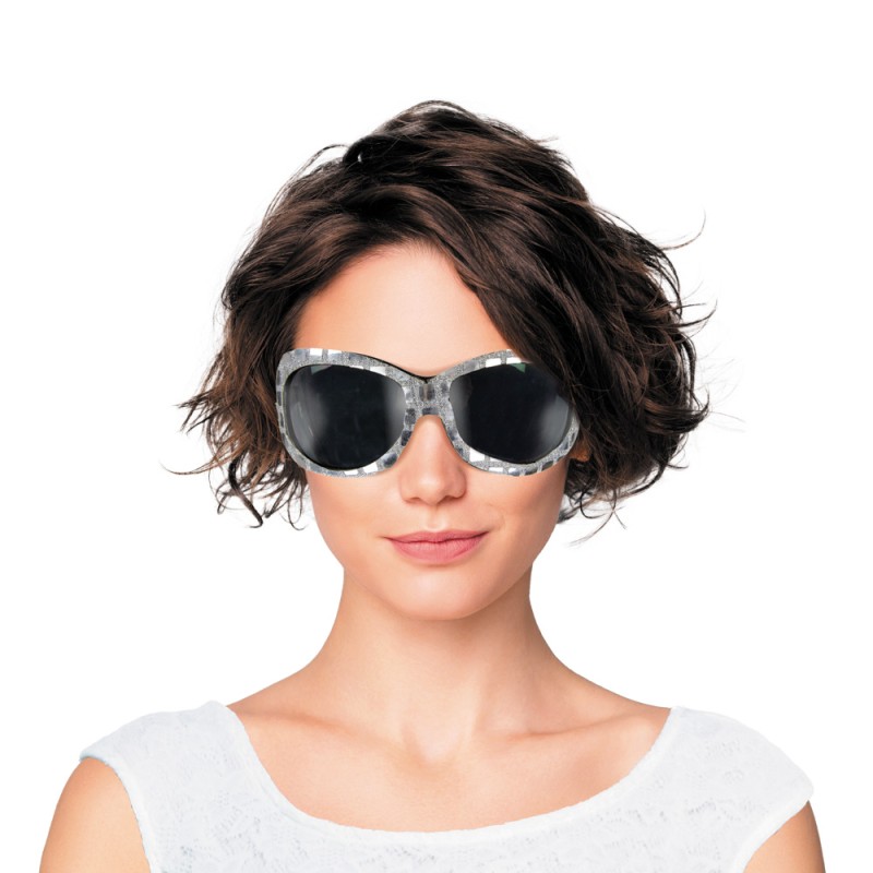 Lunettes disco argent – Image 3