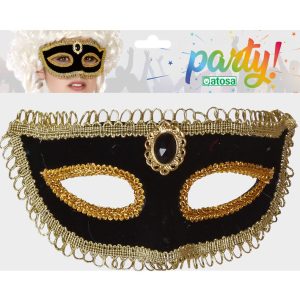 Masque Vénitien noir et or