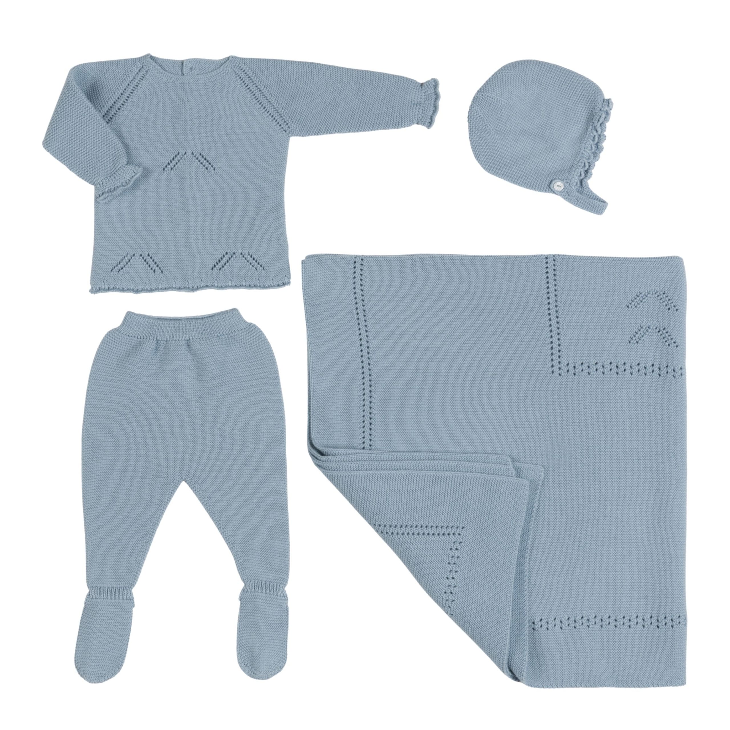 MELI | Baby Boys Blue Denim Layette Set (4) – Image 3
