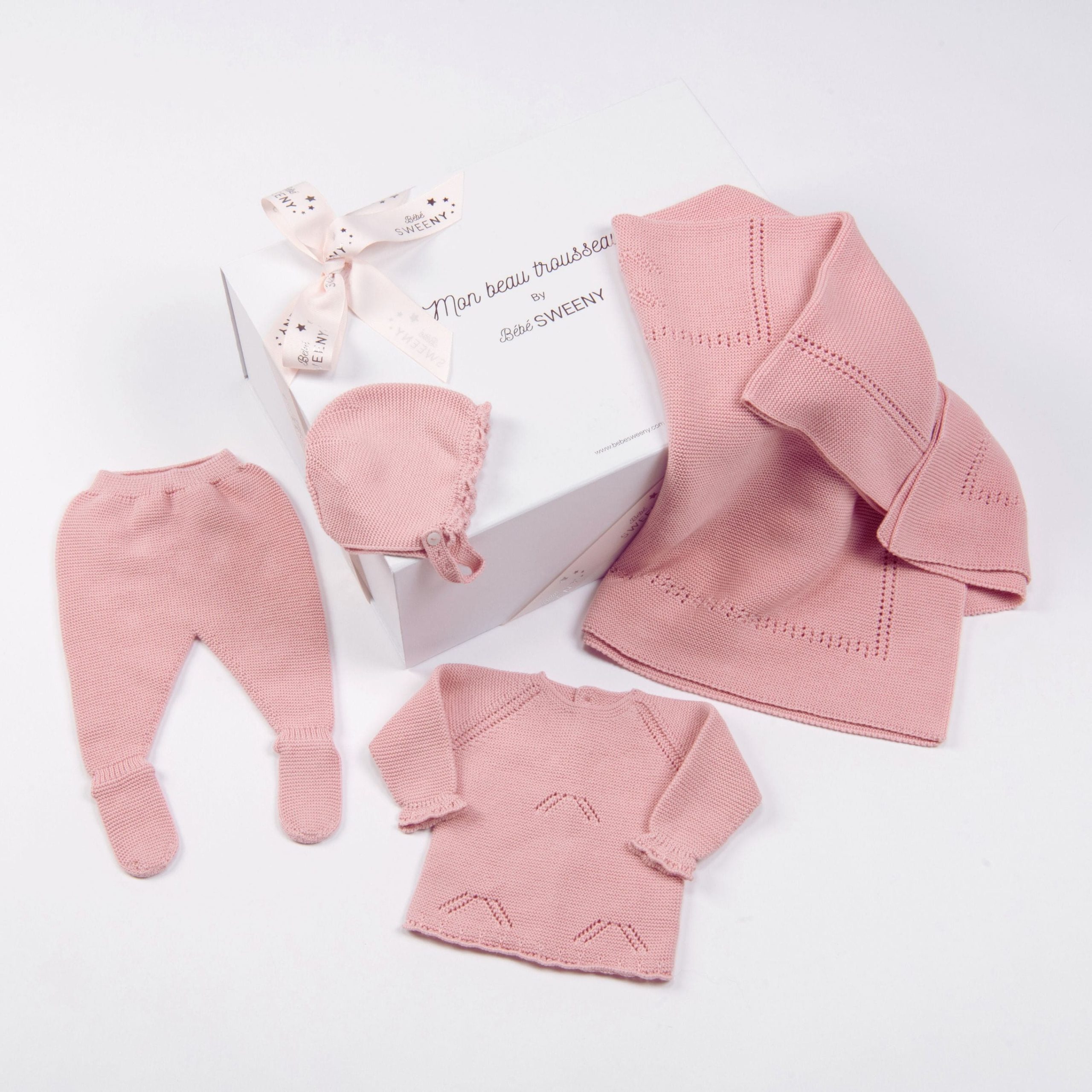 MELI | Baby Girls Pink Layette Set (4) – Image 2