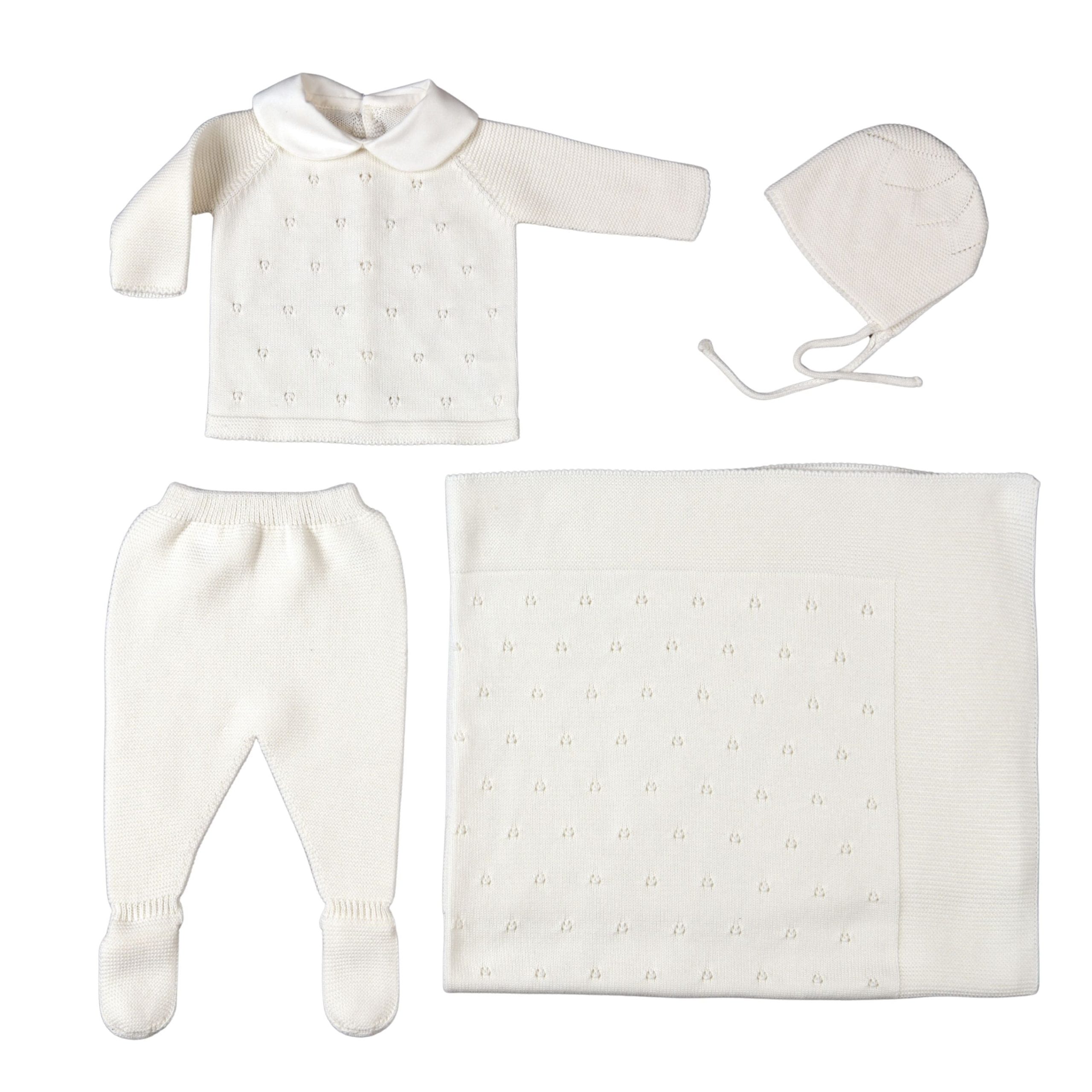 MILOU | Baby Ivory Cotton Knit Set (4)