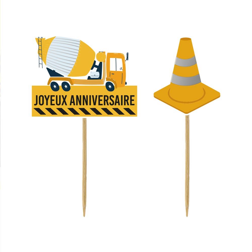 12 PICS DECO ANNIVERSAIRE CHANTIER – Image 3