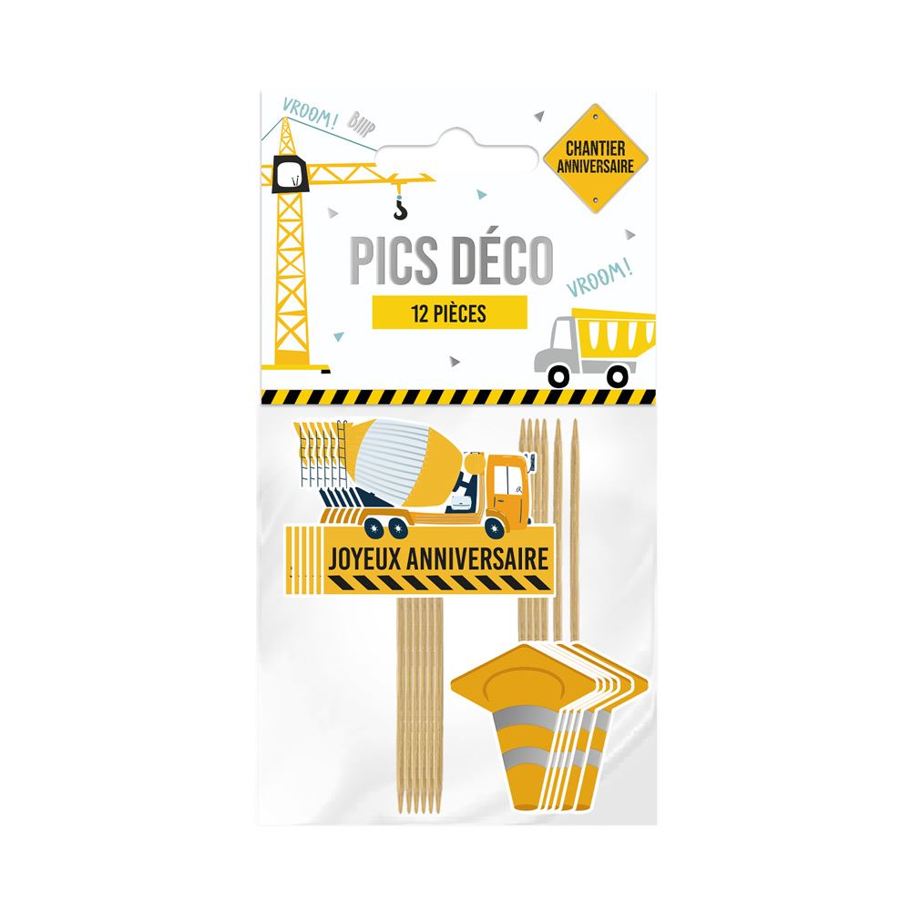 12 PICS DECO ANNIVERSAIRE CHANTIER – Image 2
