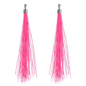 Boucles d’oreilles rose fluo