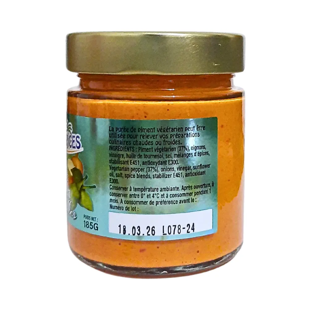 Purée de piment végétarien des Antilles Guad’Épices 185g – Image 4