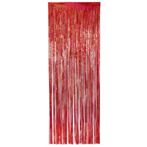 Rideau de fil rouge brillant