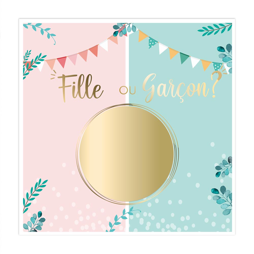 6 cartes à gratter révélation Fille – Image 3