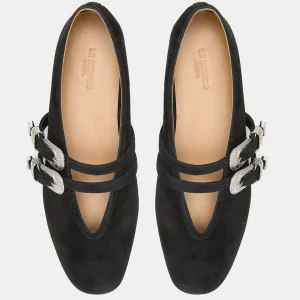 BALLET CLAUDIA SLIPPER - NOIR SUEDE