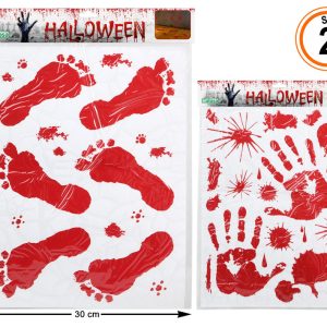 Stickers pieds et mains sanglantes