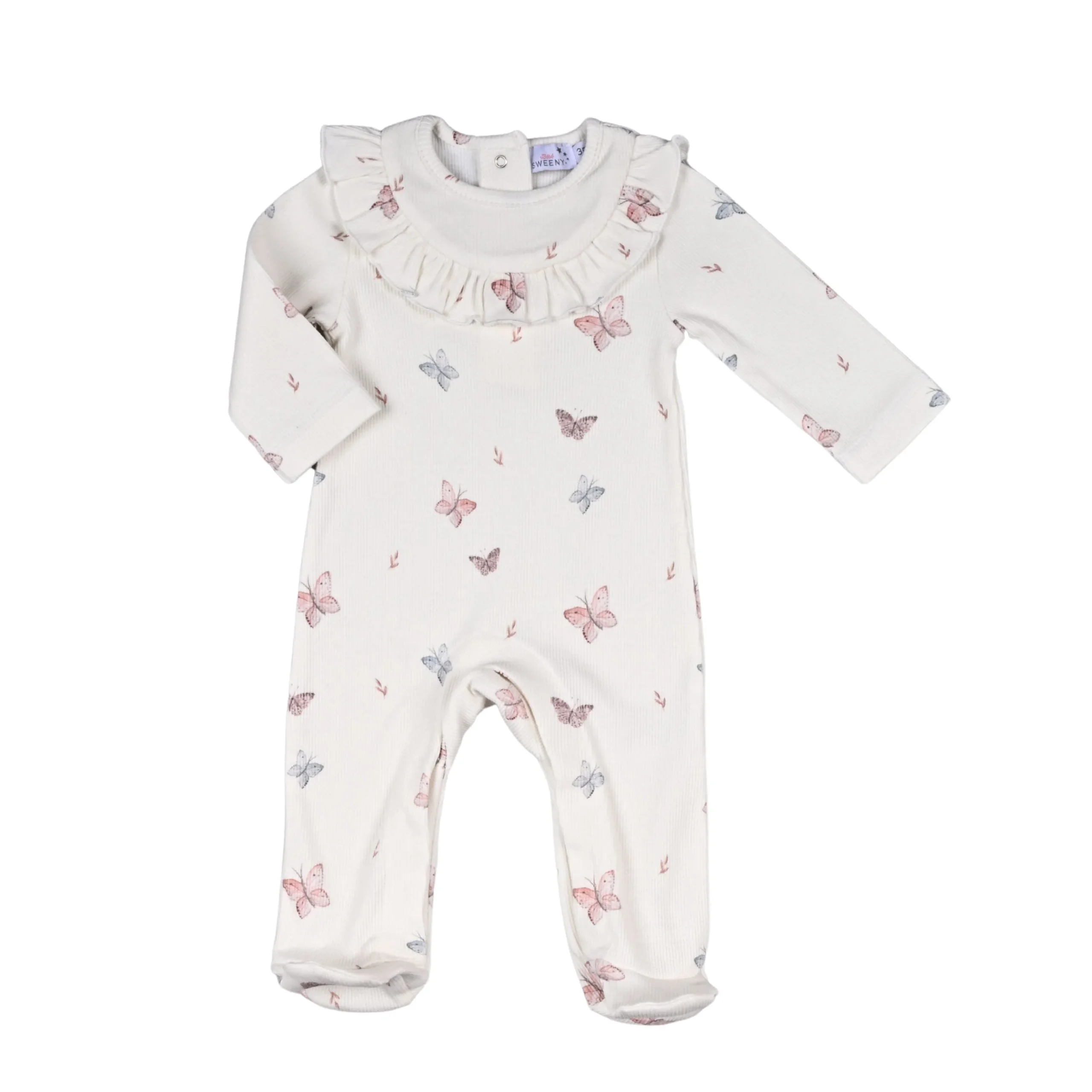 SYRINE | Girls Ivory Cotton Butterfly Babysuit Set – Image 7