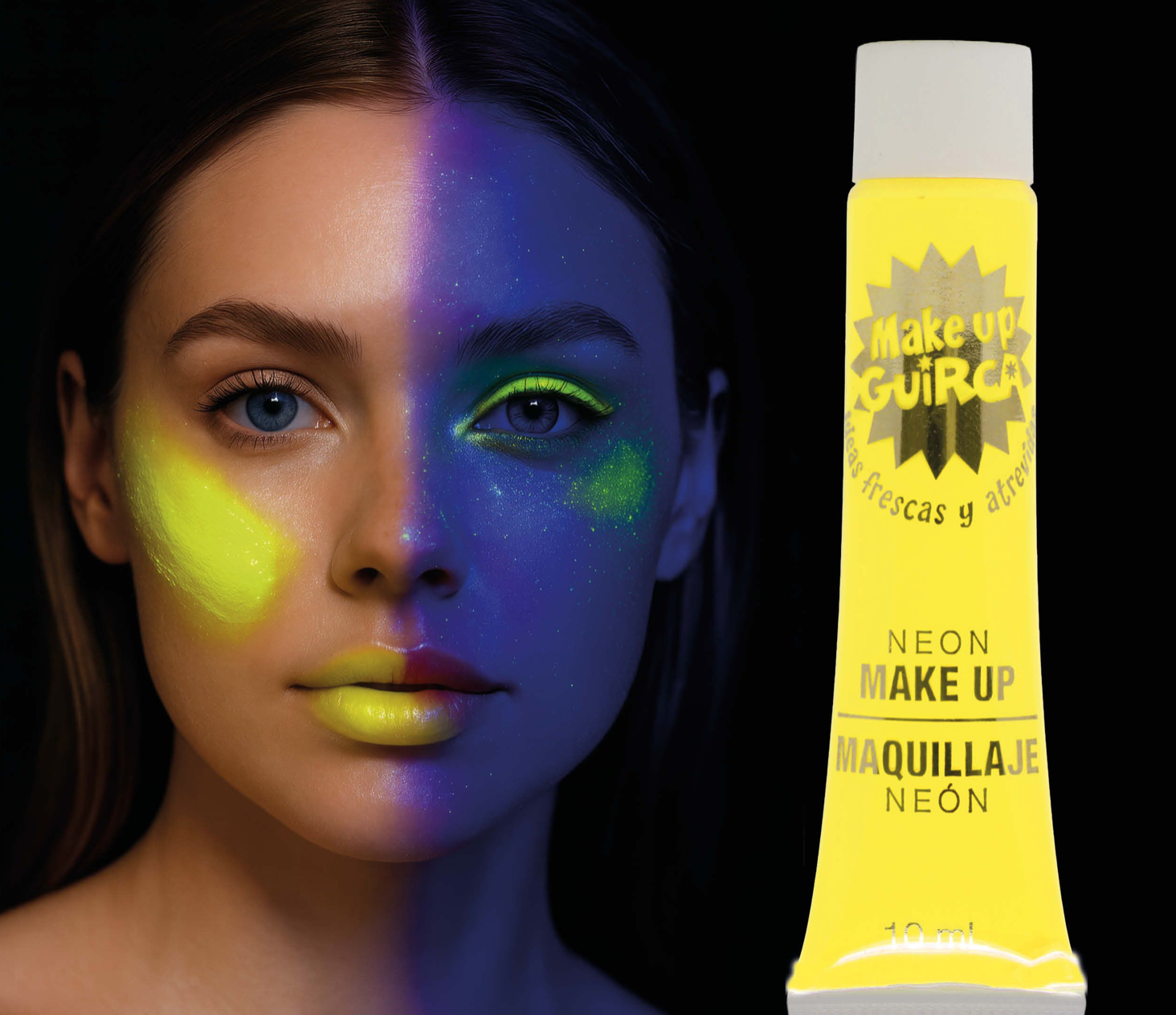 Tube de maquillage fluo jaune – Image 2