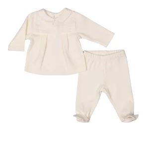 ALBAN | Baby Boys Ivory Organic Cotton All-in-One Set