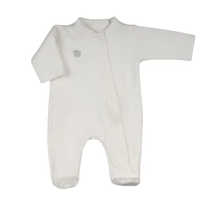 ARNY | Baby Ivory Pima Cotton Zip-Up Pramsuit