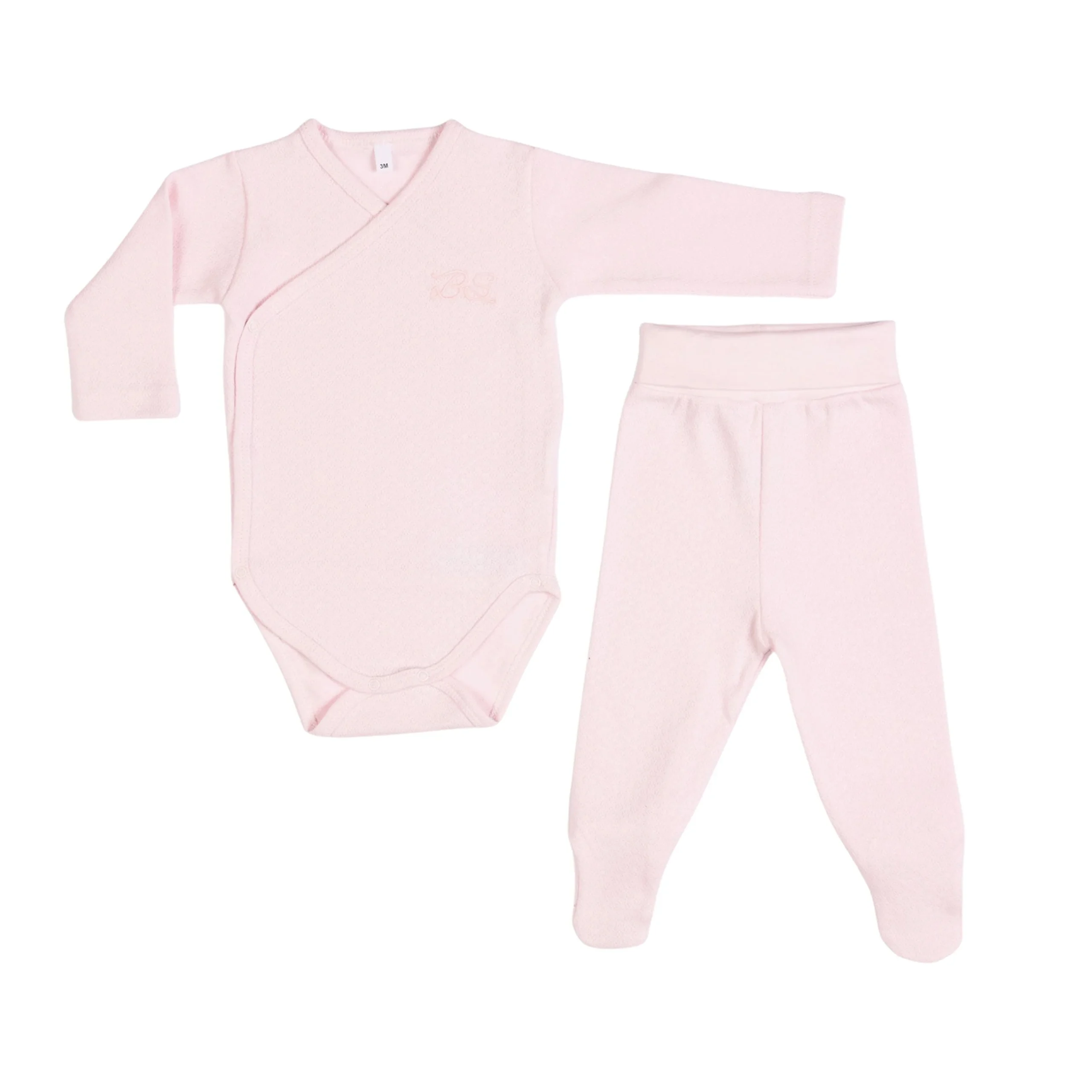Bebe Sweeny Essentials | Girls Pink & Ivory Leggings Set (4) – Image 2