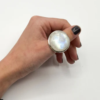 Maxi Bague en pierre de lune & argent 925 – Image 2