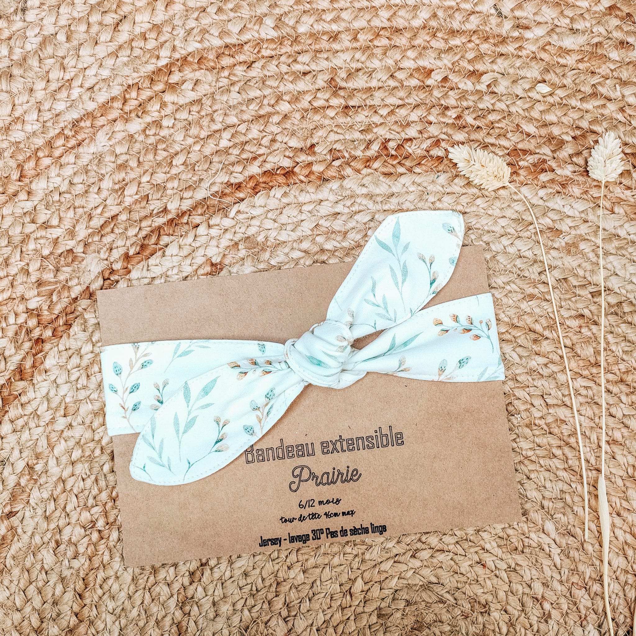 Bandeau enfant en Jersey à nouer | modèle Prairie – Image 3