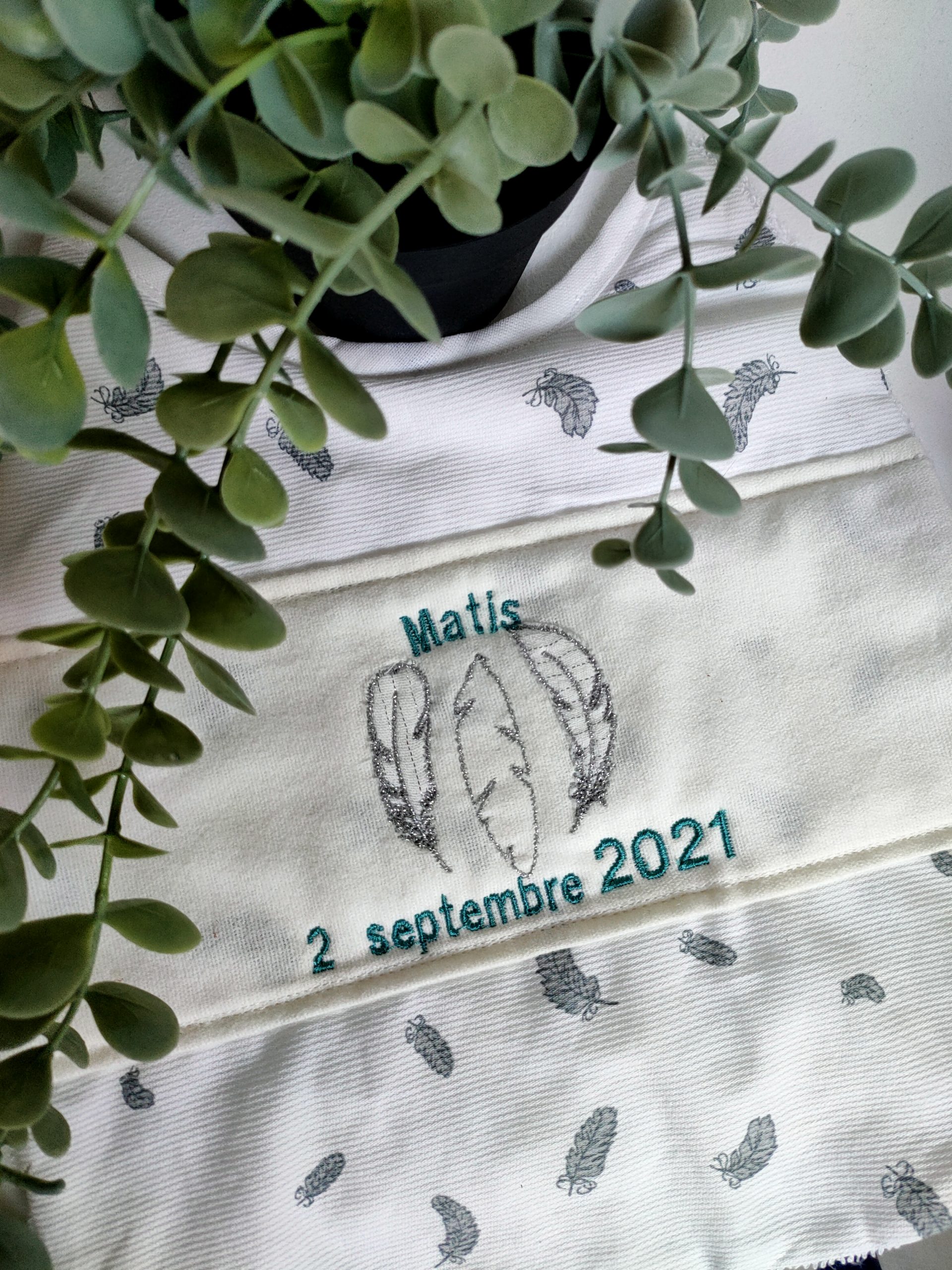 Chaussons Bébé Gaze de Coton | Plumes – Image 5