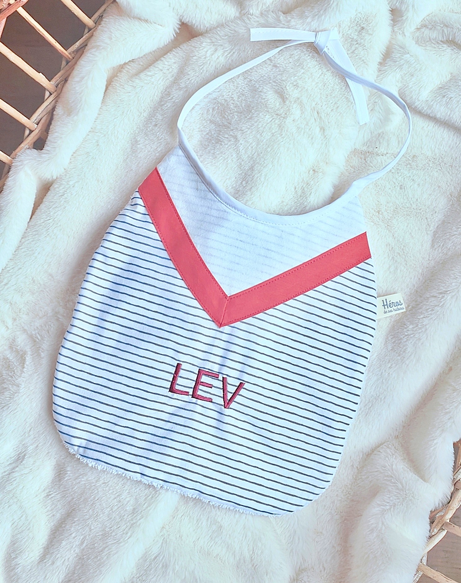 Bavoir Matelot(e) | Serviette Bébé & Maternelle personnalisé – Image 4