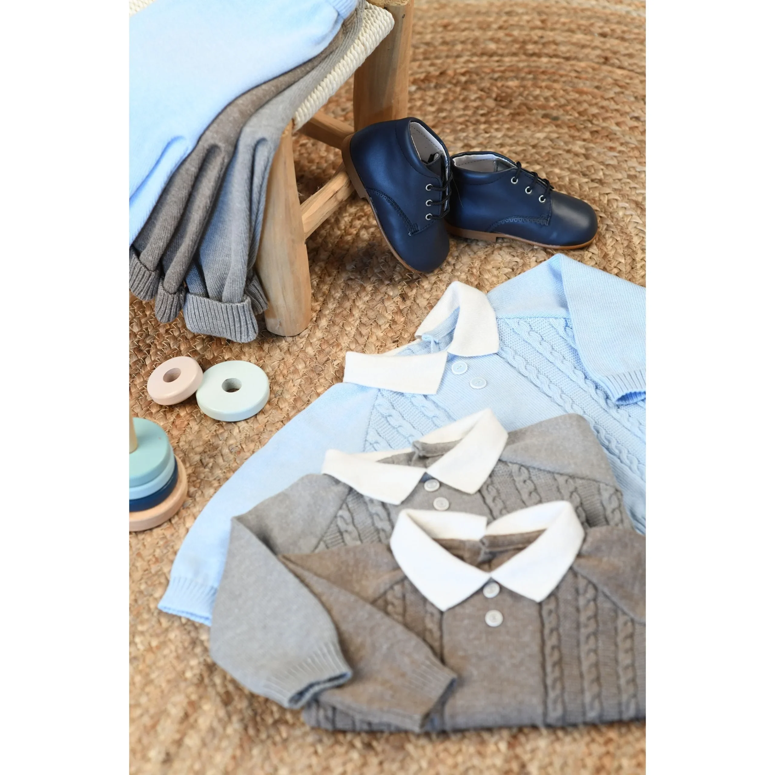 BAYRON | Baby Boys Grey Knitted Trouser Set – Image 3