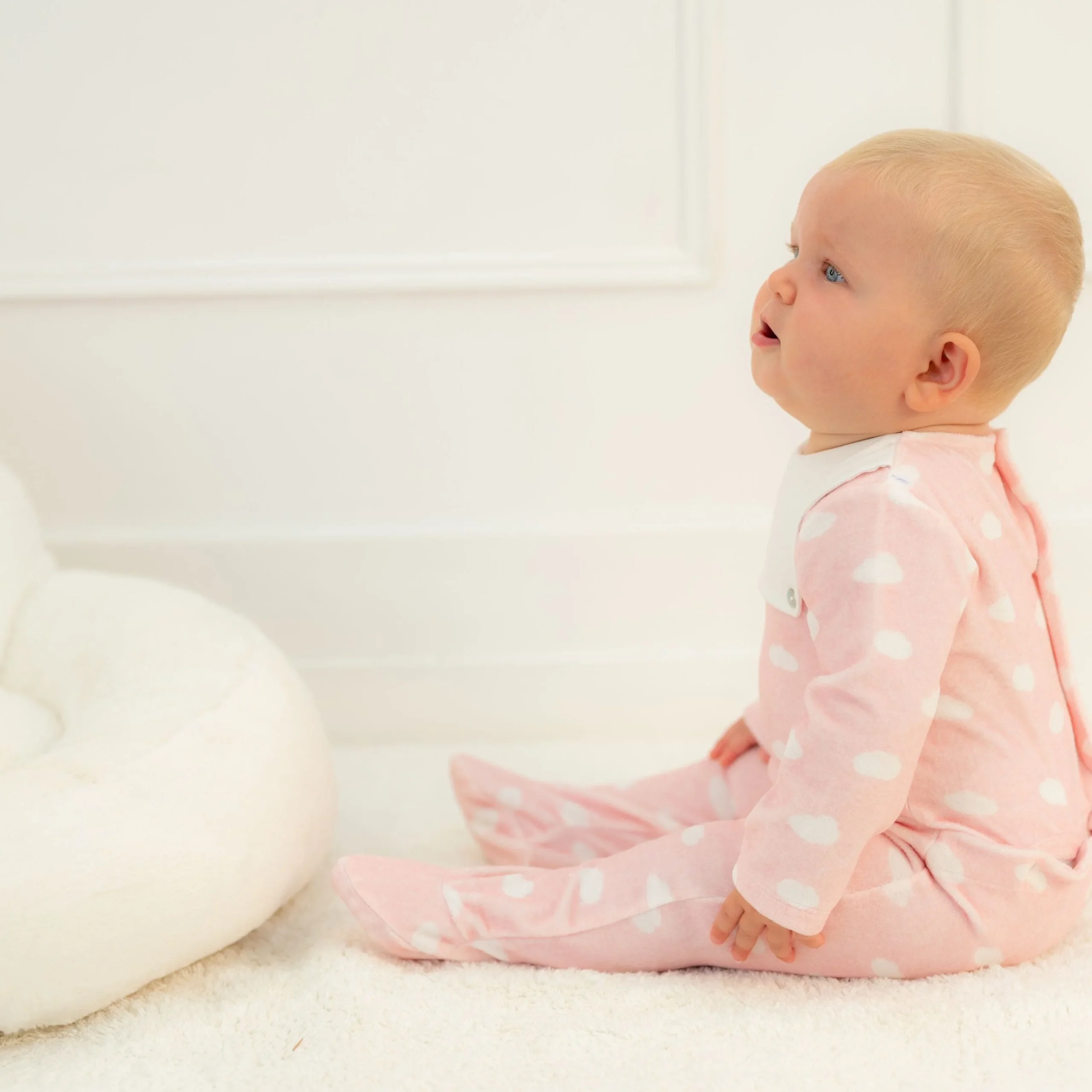 BONY | Girls Pink & White Velour All-in-One Set – Image 5