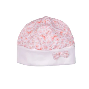 BUTTERFLY | Baby Girls Pink Cotton Hat